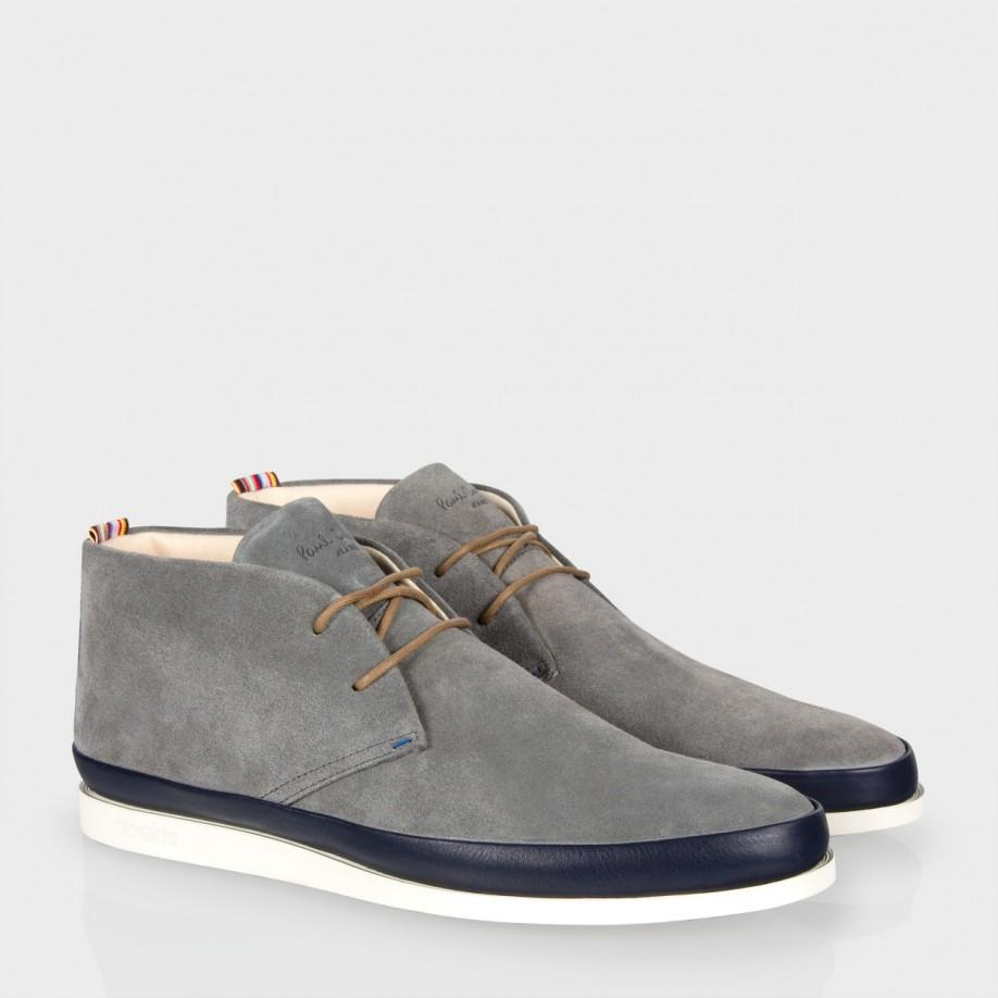 grey suede chukka