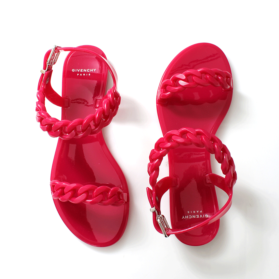 Givenchy Jelly Flat Sandal in Fuschia (Pink) - Lyst