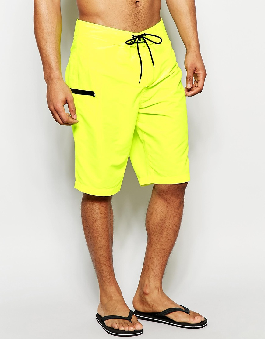 ASOS Synthetic Boardie Swim Shorts In 