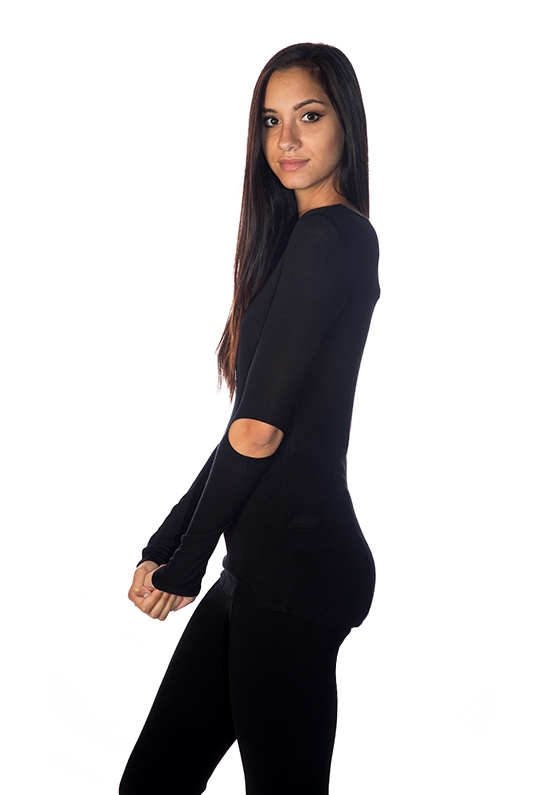 elbow cut out sweater