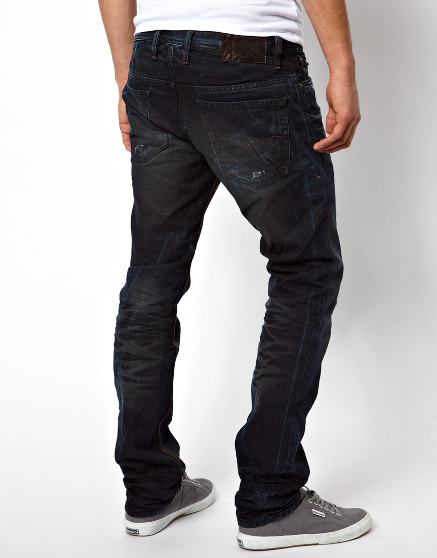 Lyst - Diesel Jeans Shioner 824Y Slim Fit Color Mutation Dark Wash in ...