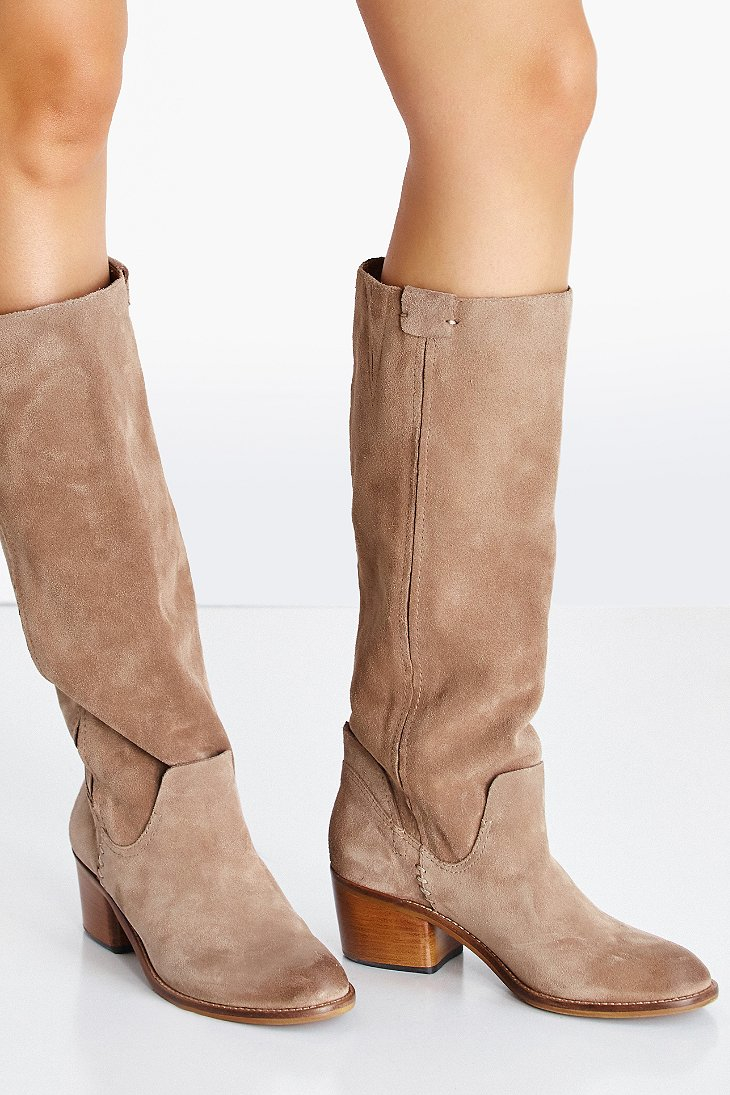 taupe tall boots