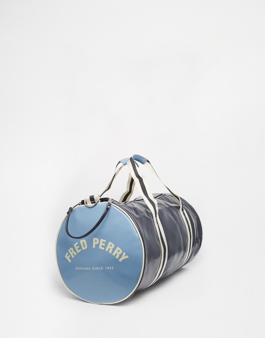 Fred Perry Classic Barrel Bag in Blue for Men - Lyst