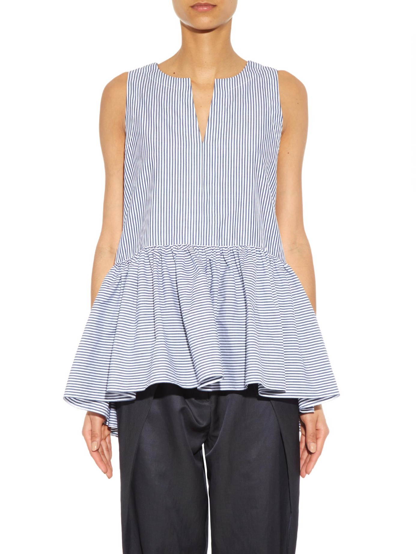 tibi peplum top