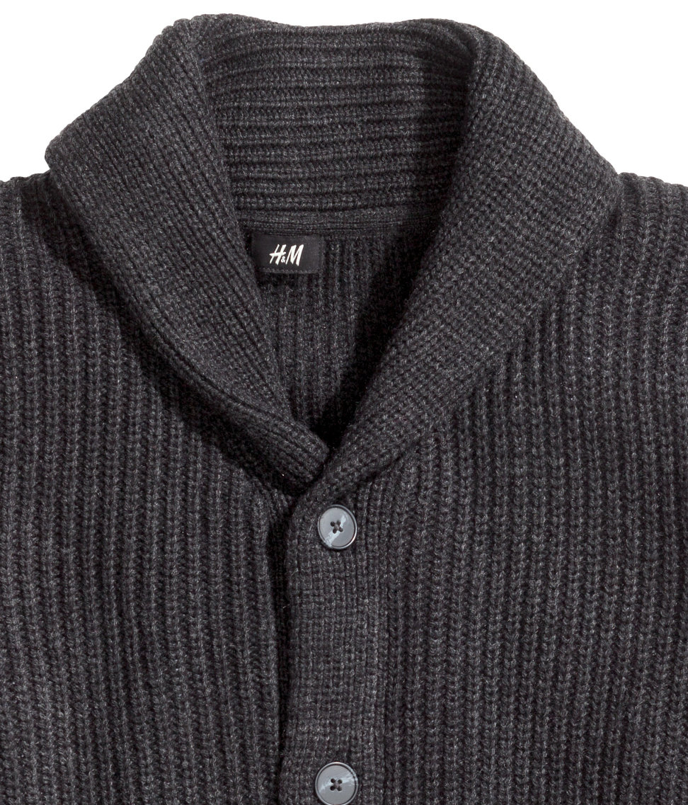 h&m shawl collar cardigan