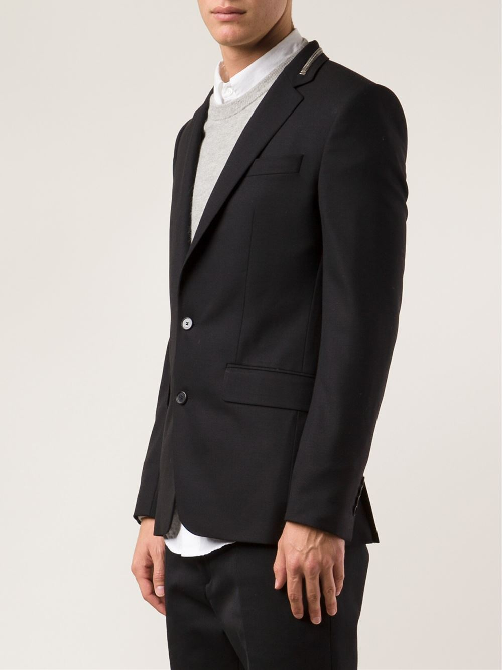 Givenchy Zip Collar Blazer in Black for ...