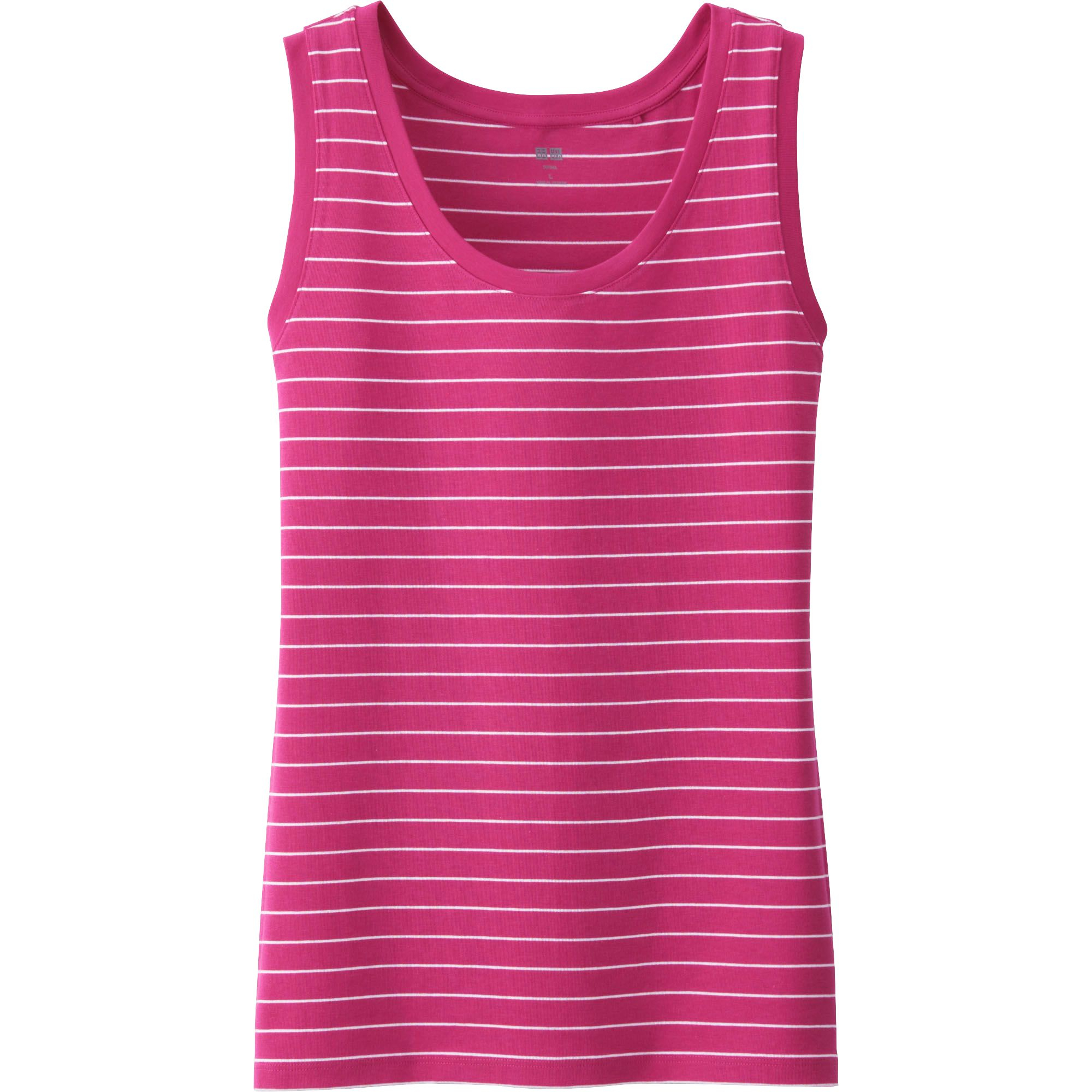 Uniqlo Supima Cotton Modal Striped Tank Top in Pink | Lyst