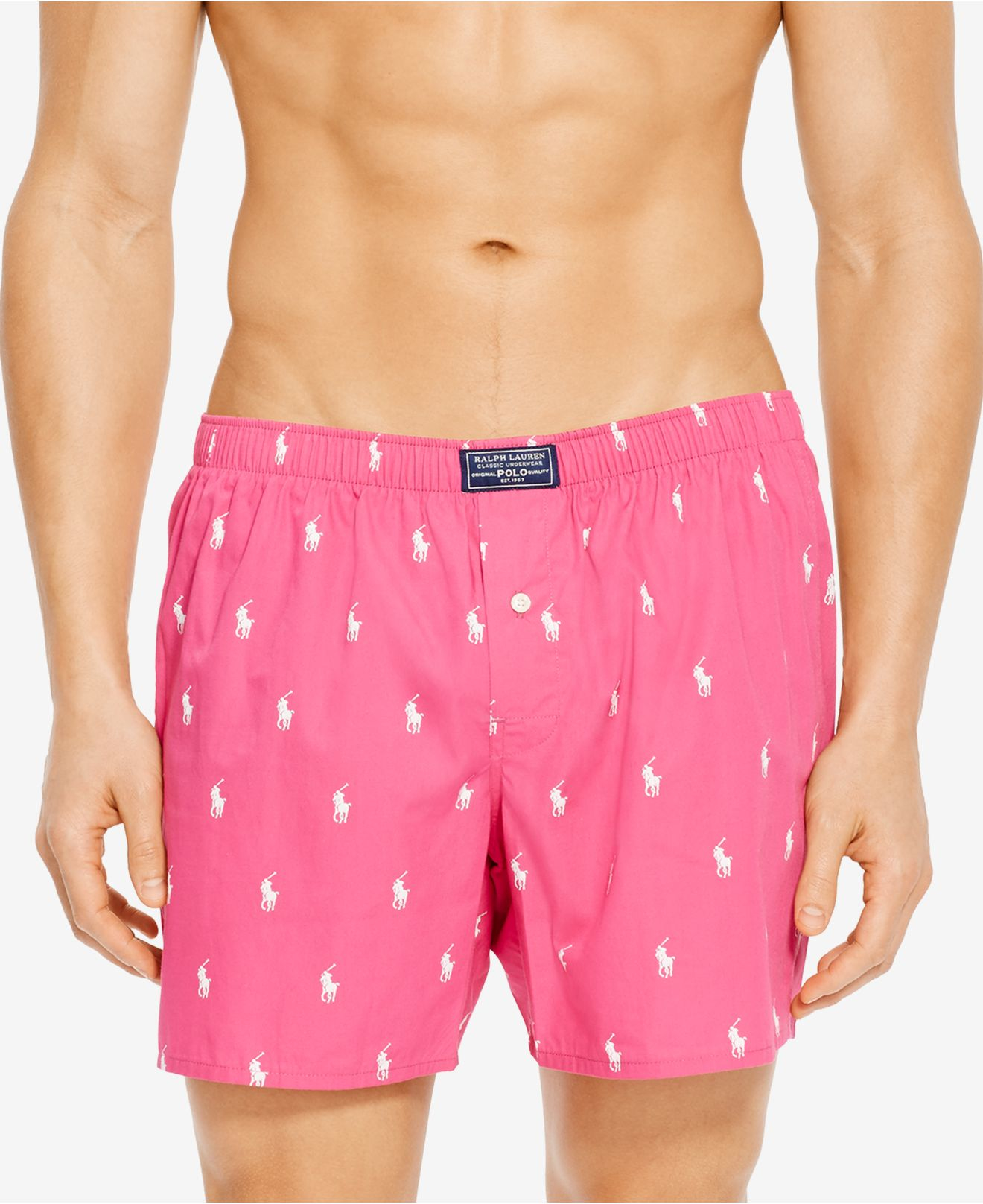 Pink ralph lauren boxers clearance
