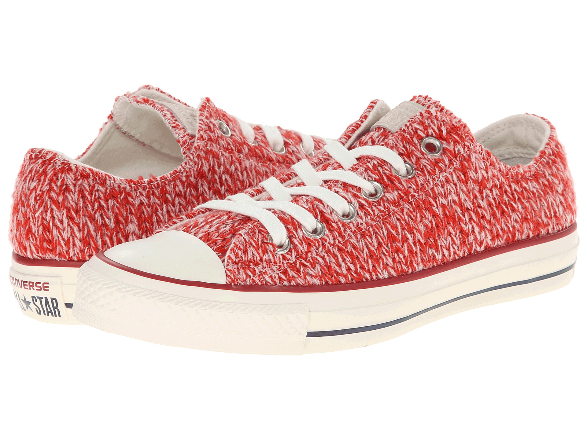 red knit converse