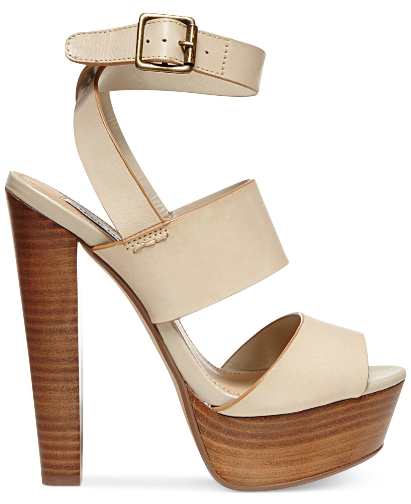 Steve Madden Women'S Dezzzy Platform Dress Sandals in Brown Lyst