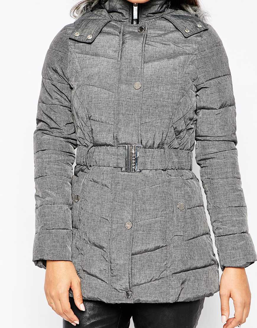 lipsy faux fur padded jacket
