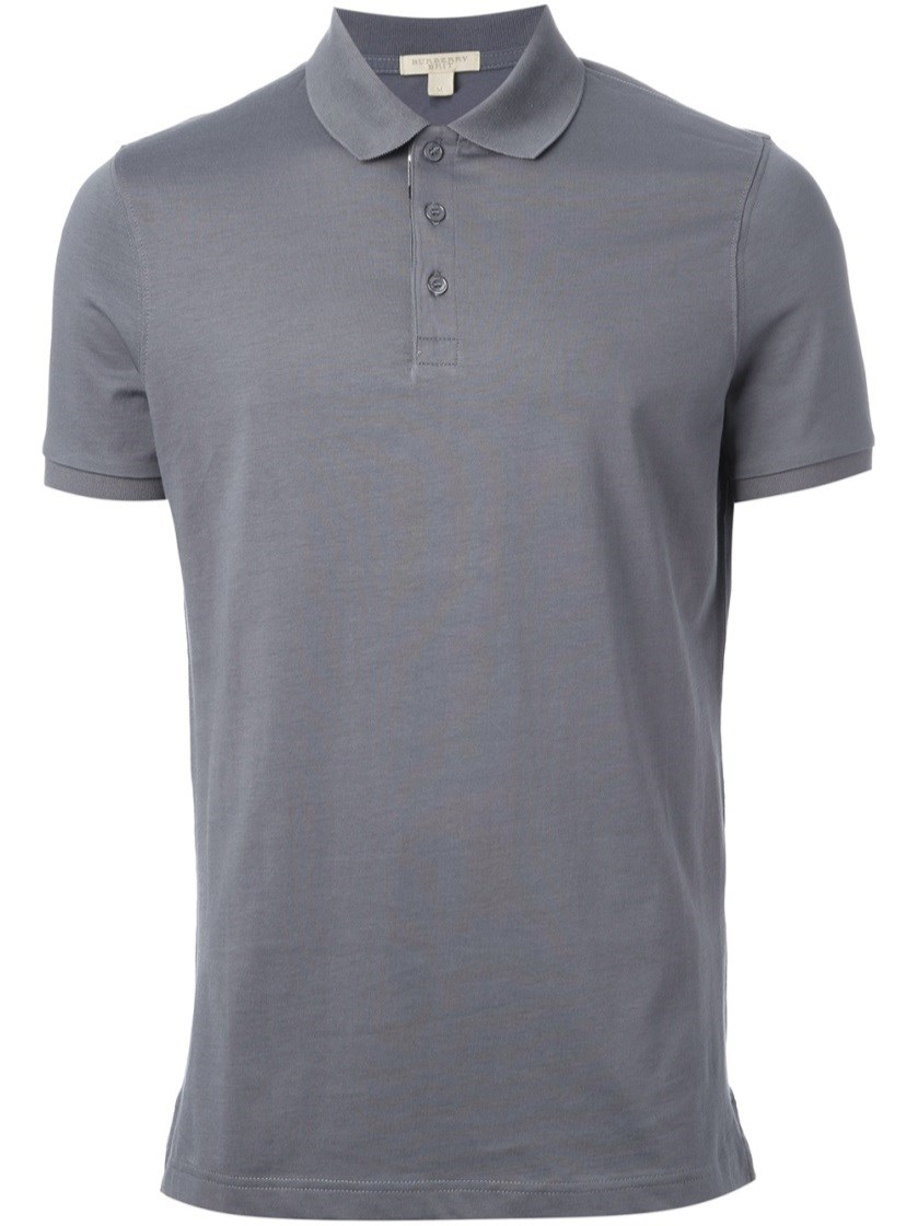 Burberry brit Hauxton Polo Shirt in Gray for Men | Lyst