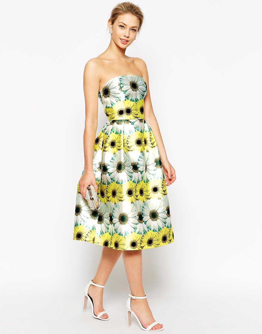 formal sunflower dress