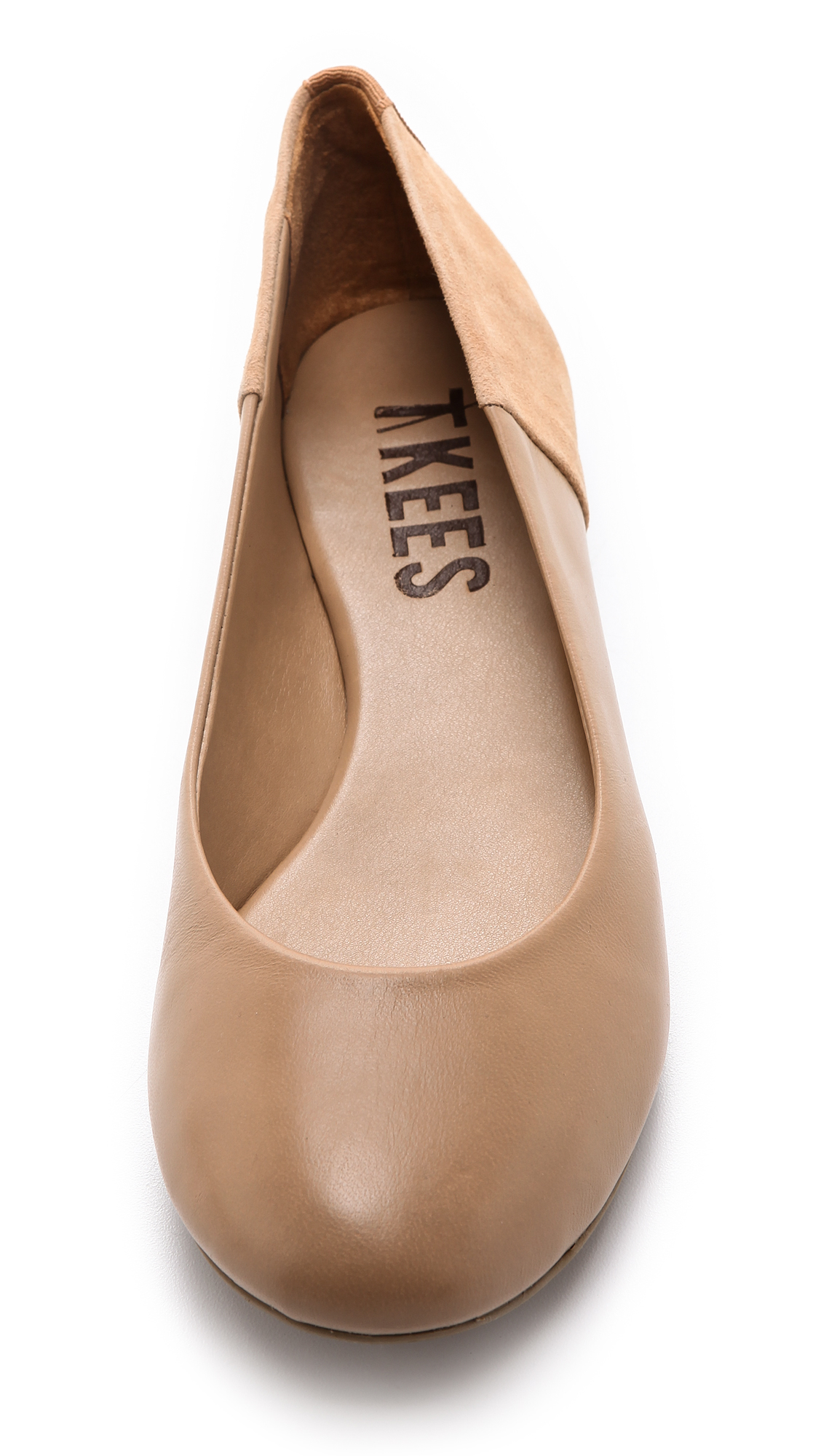 TKEES Leather Raleigh Ballet Flats Smoky Silver in Natural - Lyst