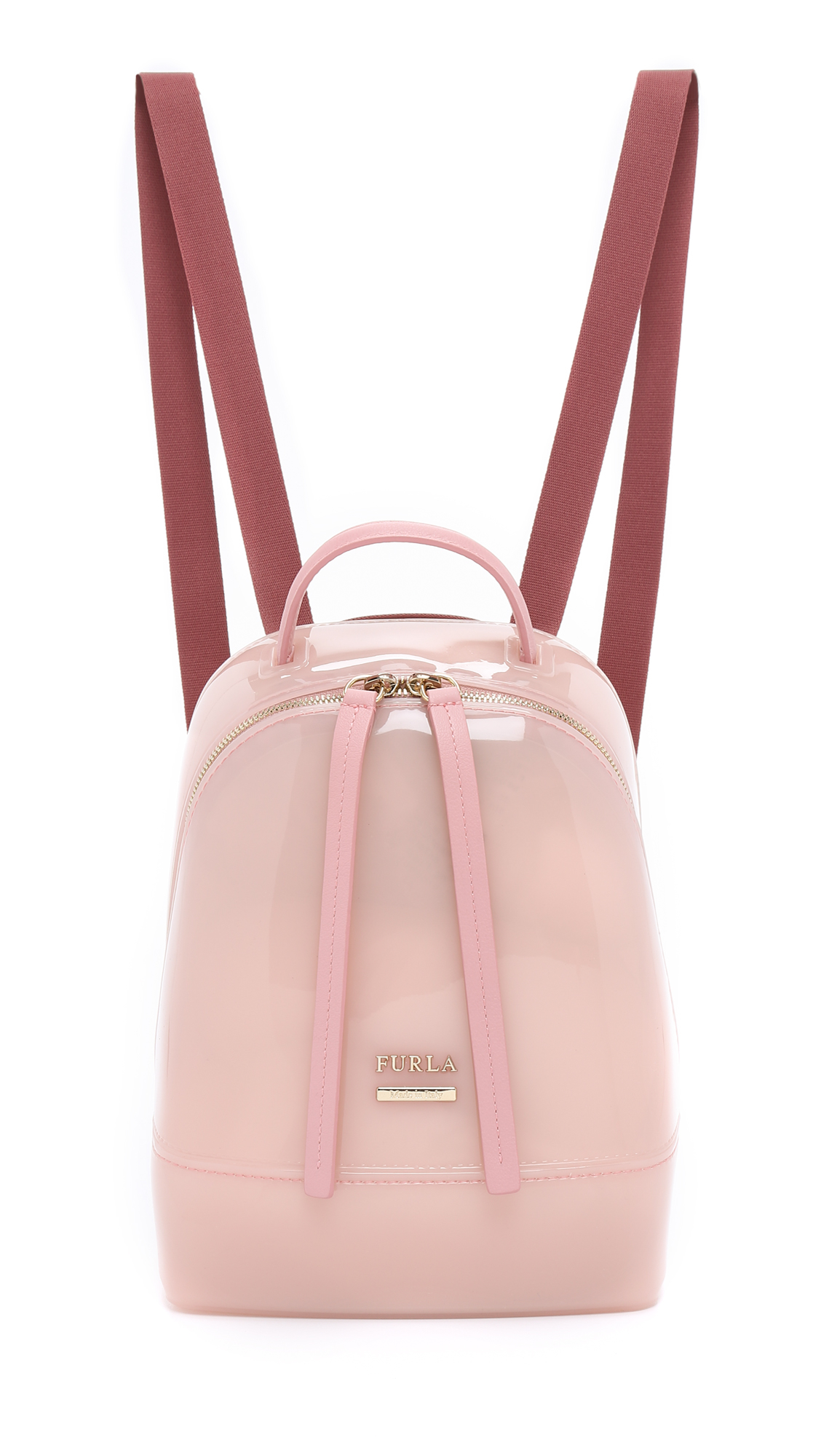 furla pink backpack