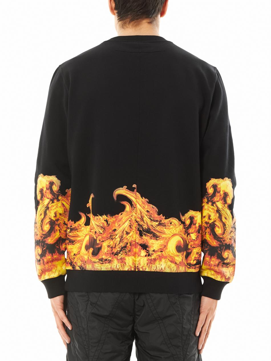 flame print sweater