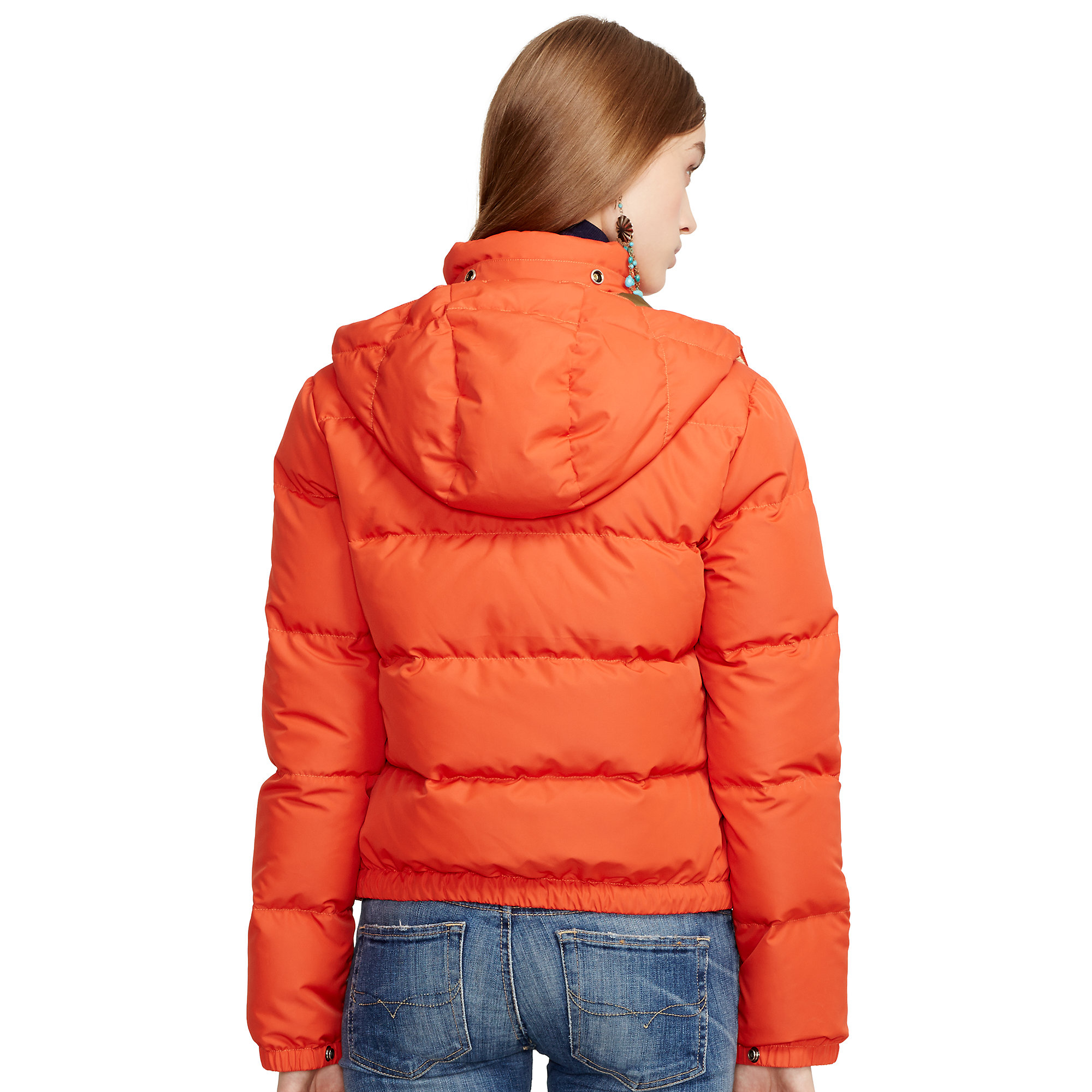 polo ralph lauren down jacket with detachable hood