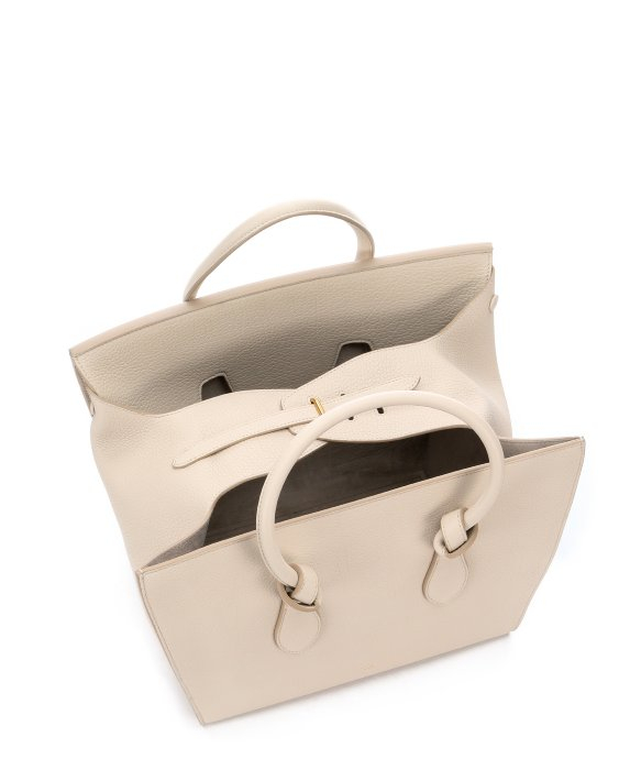 Cline Chalk Leather Tie Knot Tote Bag in White (chalk) | Lyst  