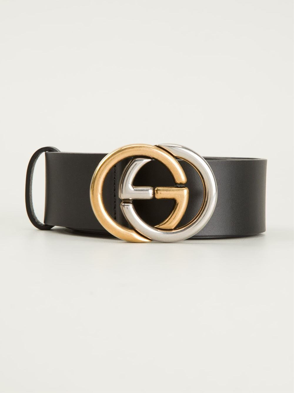Gucci Logo Buckle Belt in Black for Men | Lyst