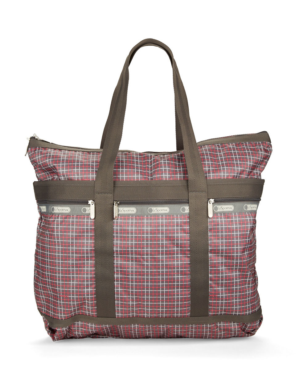 Lesportsac Large Printed Travel Tote Bag in Gray (Tattersal Grey) Lyst