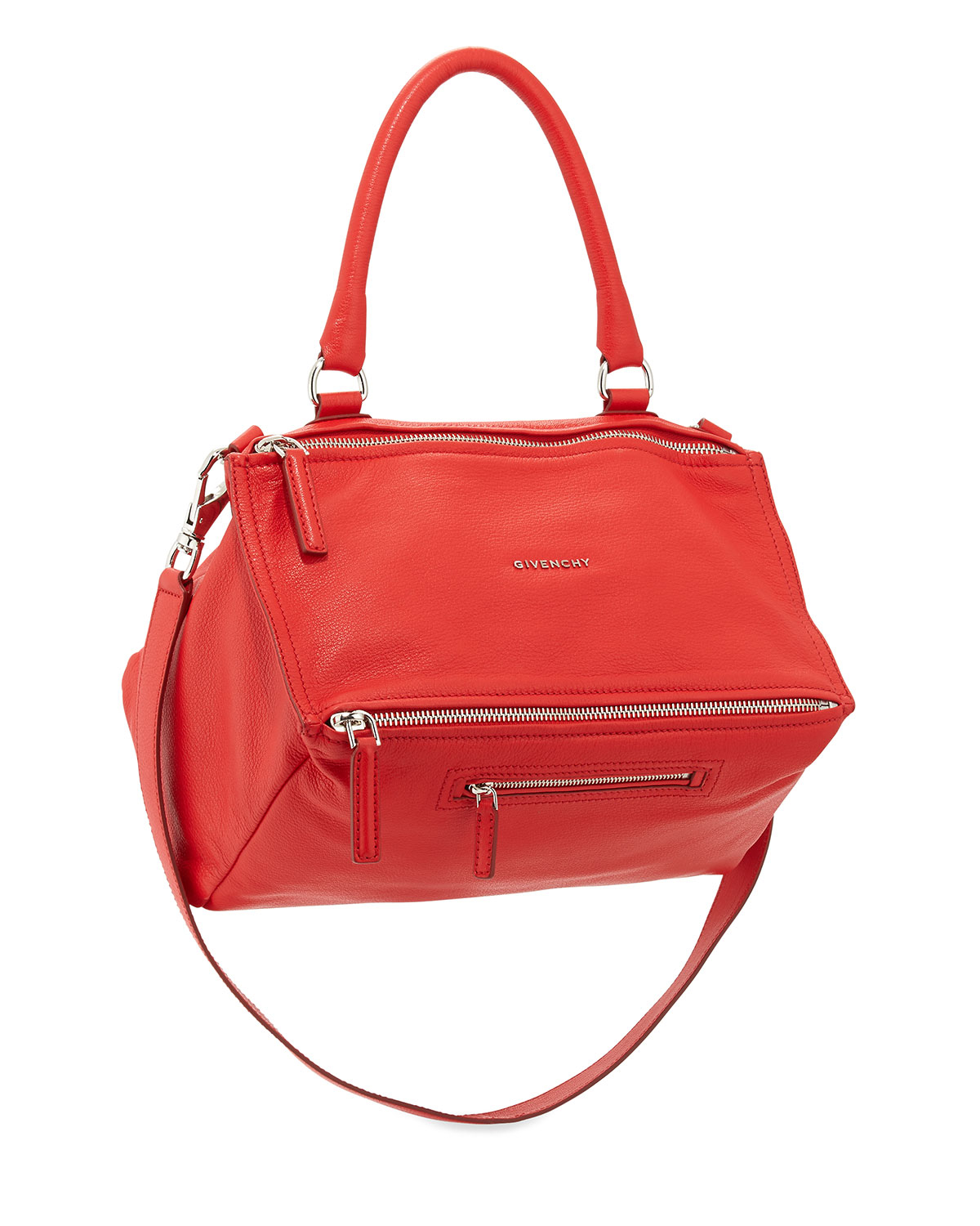 Givenchy Pandora Medium Sugar Leather Satchel Bag in Red | Lyst