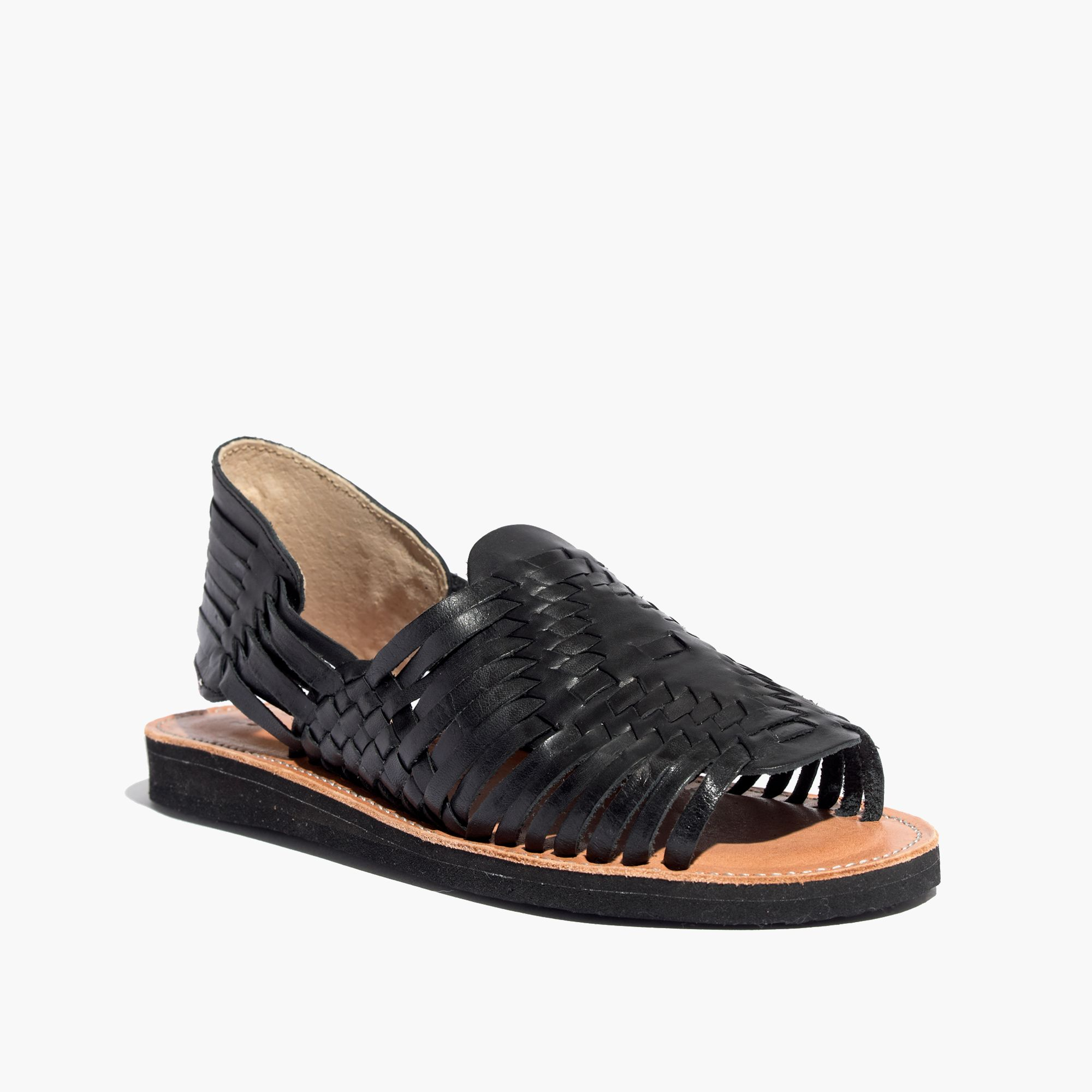 Madewell Chamula™ Slingback Huarache Sandals in Black - Lyst
