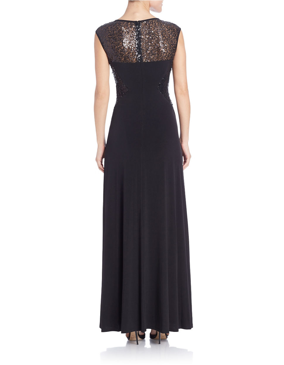 calvin klein sequin embellished gown