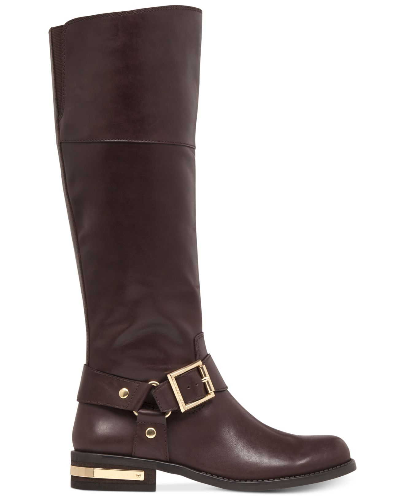 Vince camuto Kallie Tall Wide Calf Riding Boots in Brown | Lyst