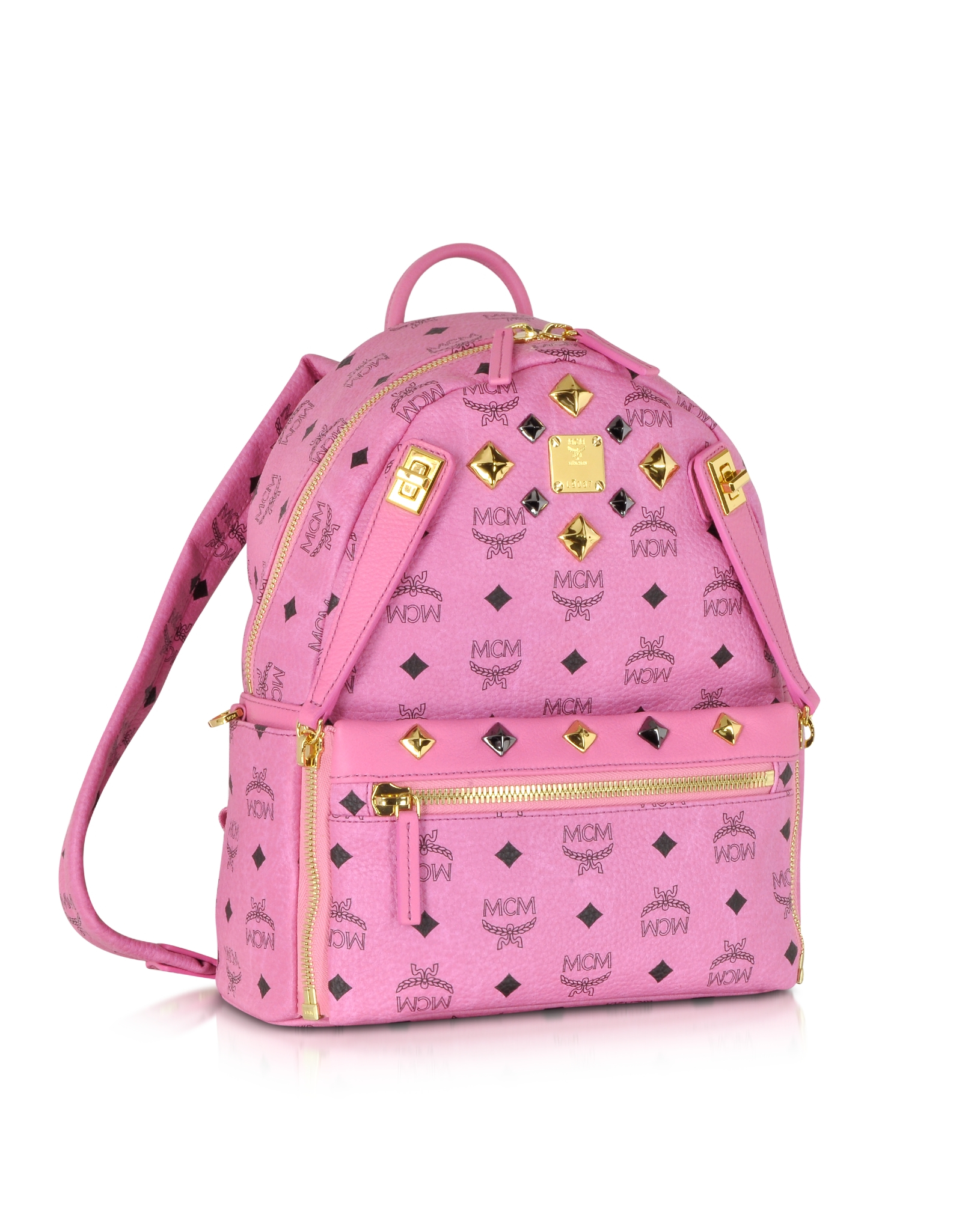 MCM Pink Small Dual Stark Backpack in Pink - Lyst
