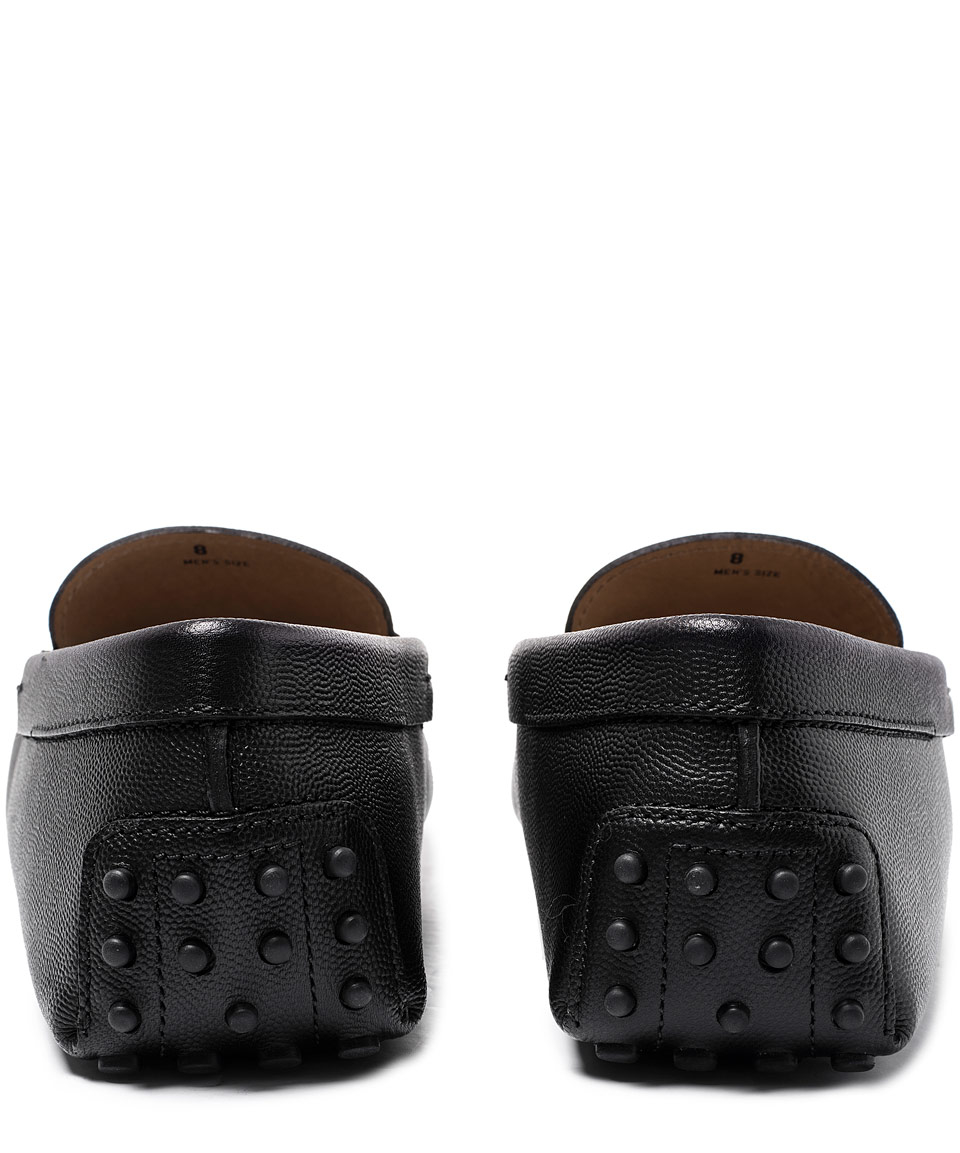 tod's black driving shoes