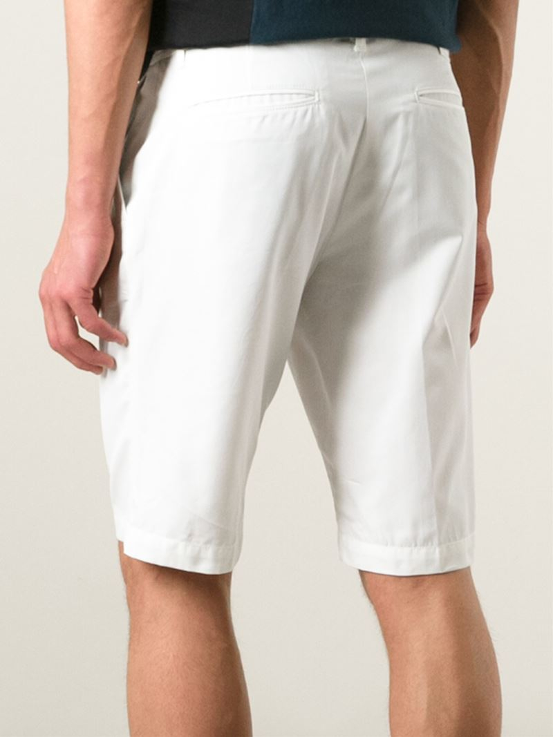 Kiton Bermuda Shorts in White for Men - Lyst
