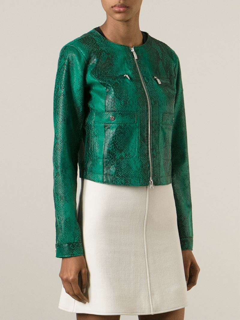 green snakeskin jacket