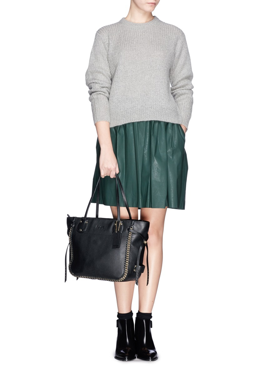 COACH X Blitz tatum Whiplash Leather Tote in Black Lyst