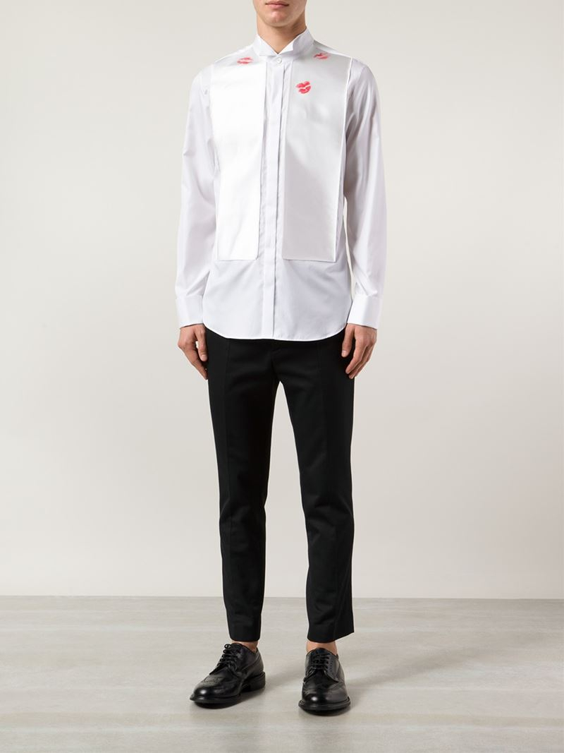 Vivienne Westwood Kiss Print Tuxedo Shirt in White for Men | Lyst