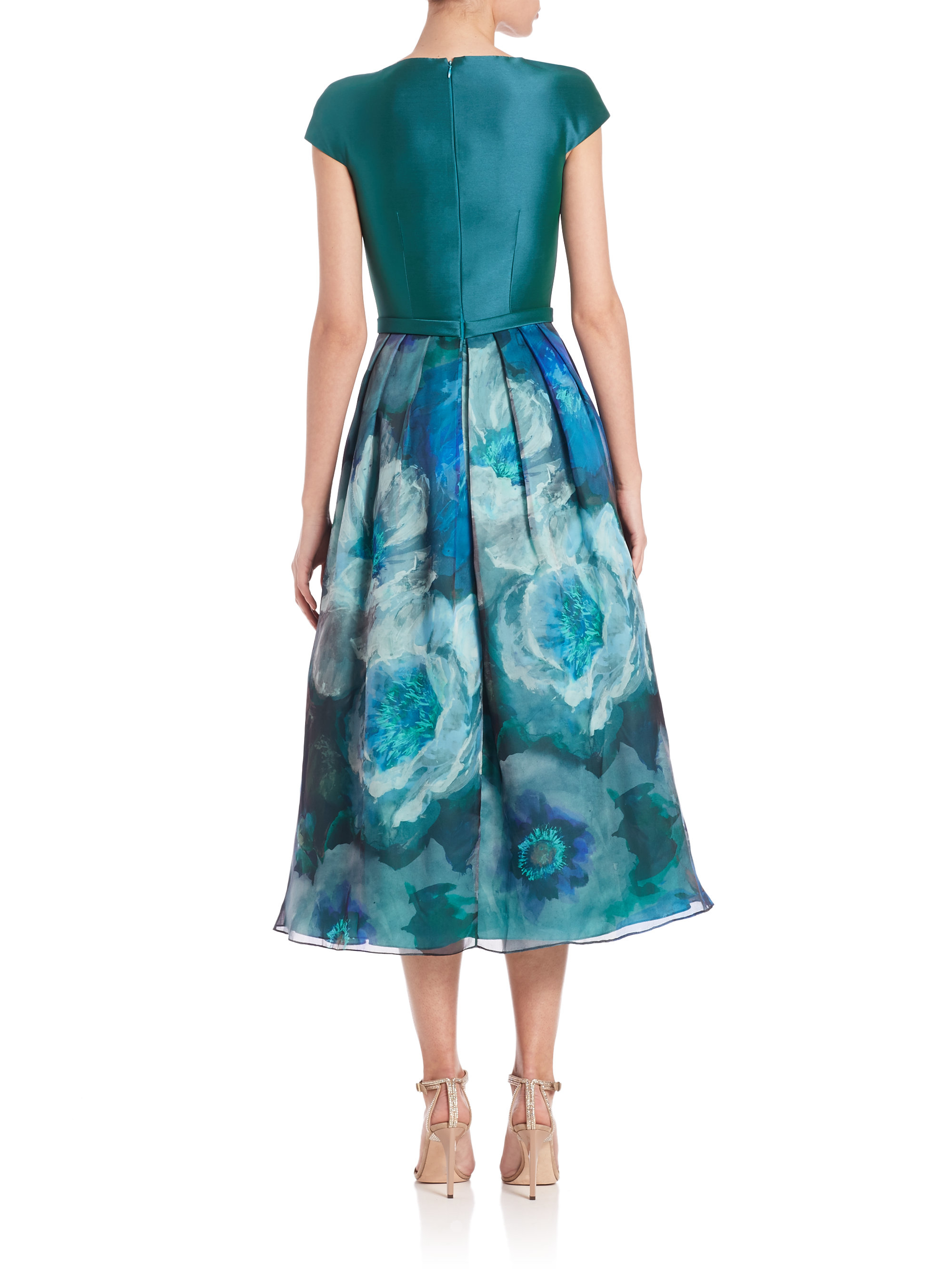 silk tea length dresses