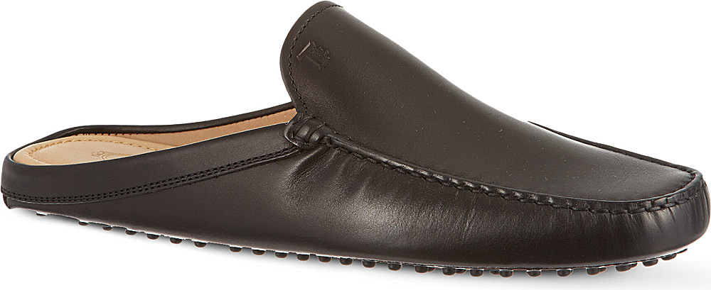 black backless shoes