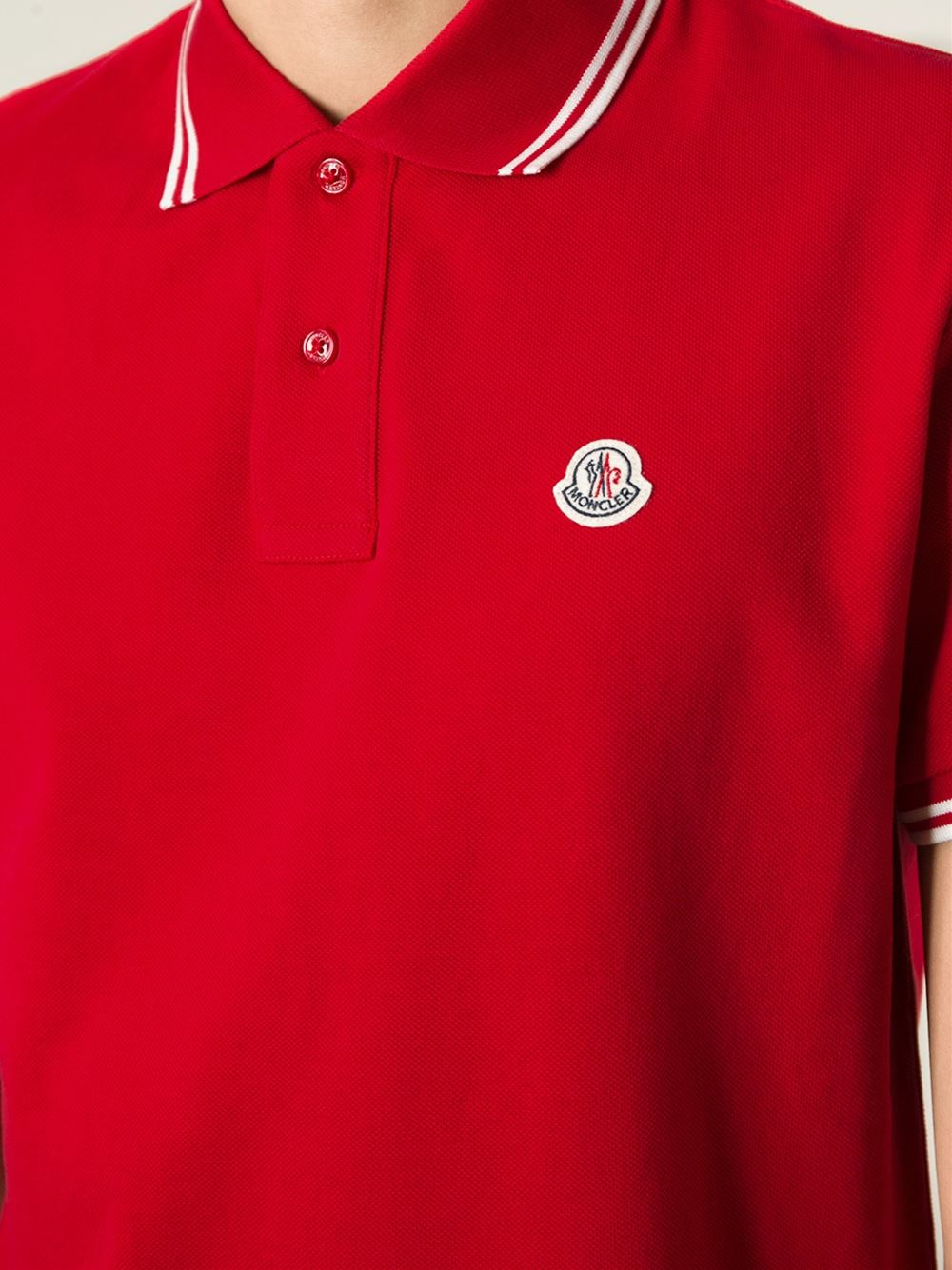 mens red moncler polo