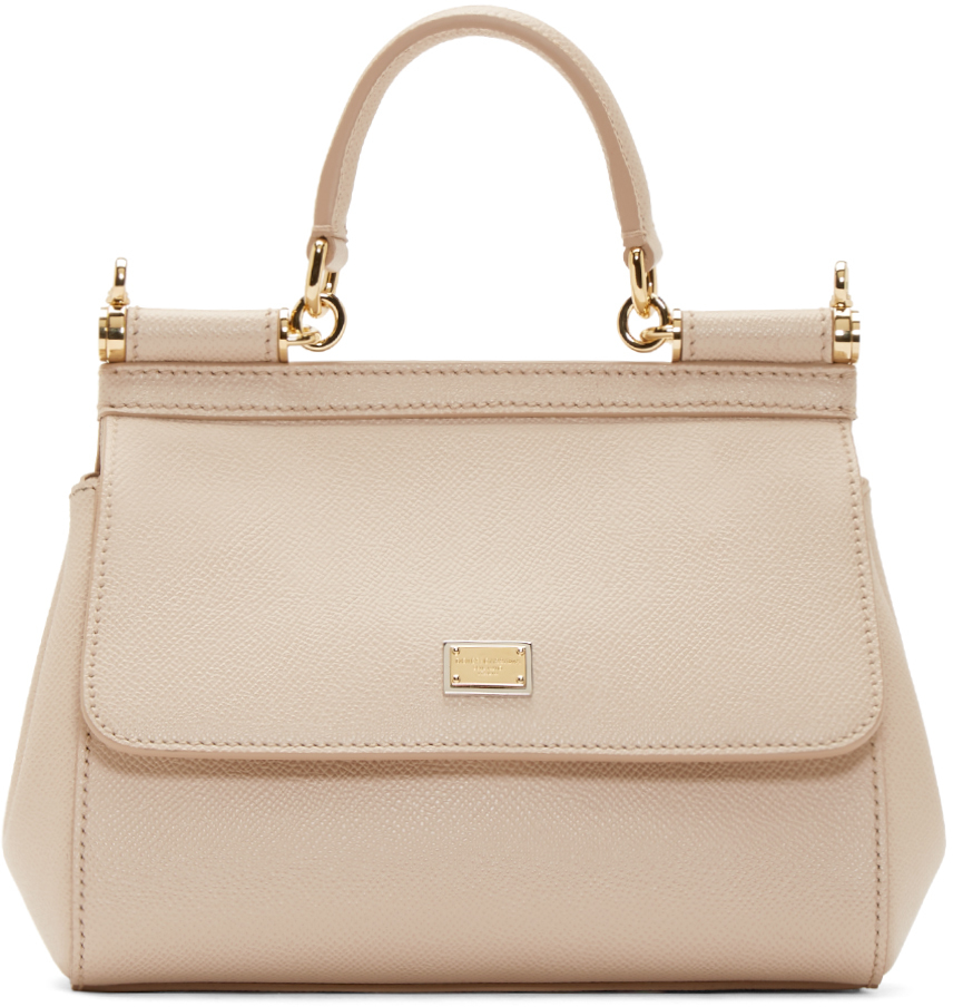 Dolce & Gabbana Nude Pink Mini Miss Sicily Bag in Natural | Lyst