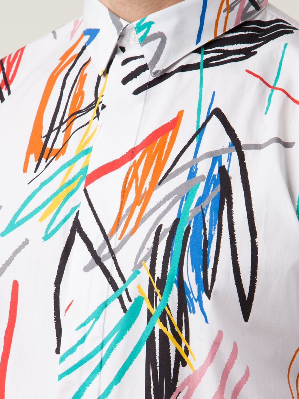 Dior Homme Scribble Print Shirt for Men 