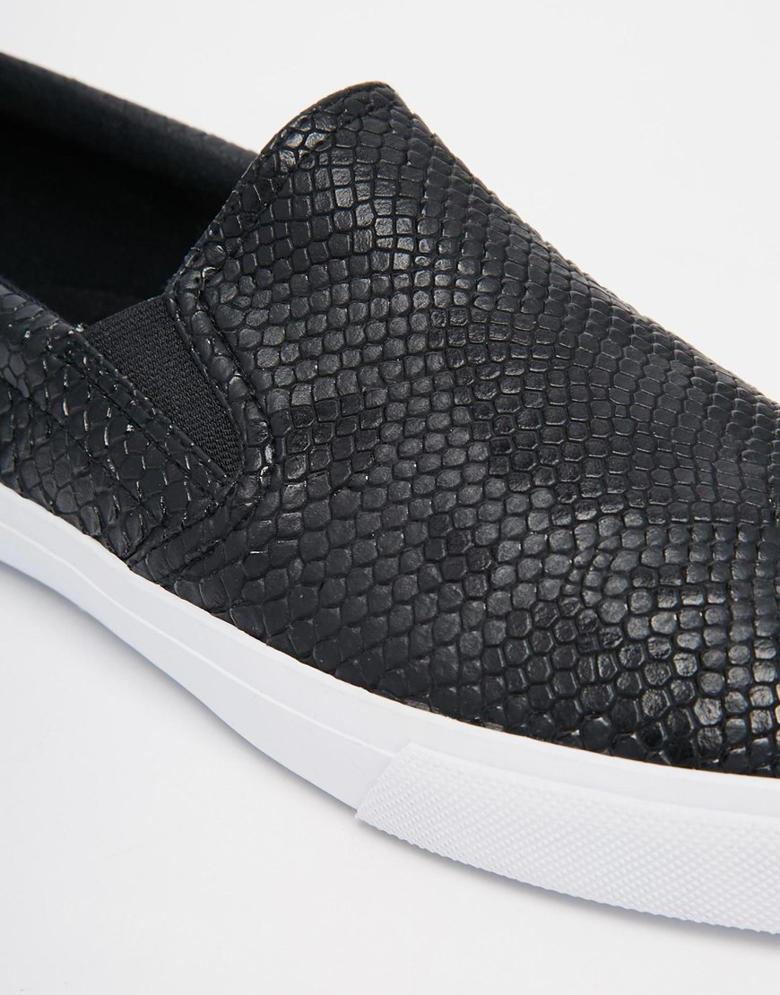 ASOS Pointed Slip On Sneakers In Black 