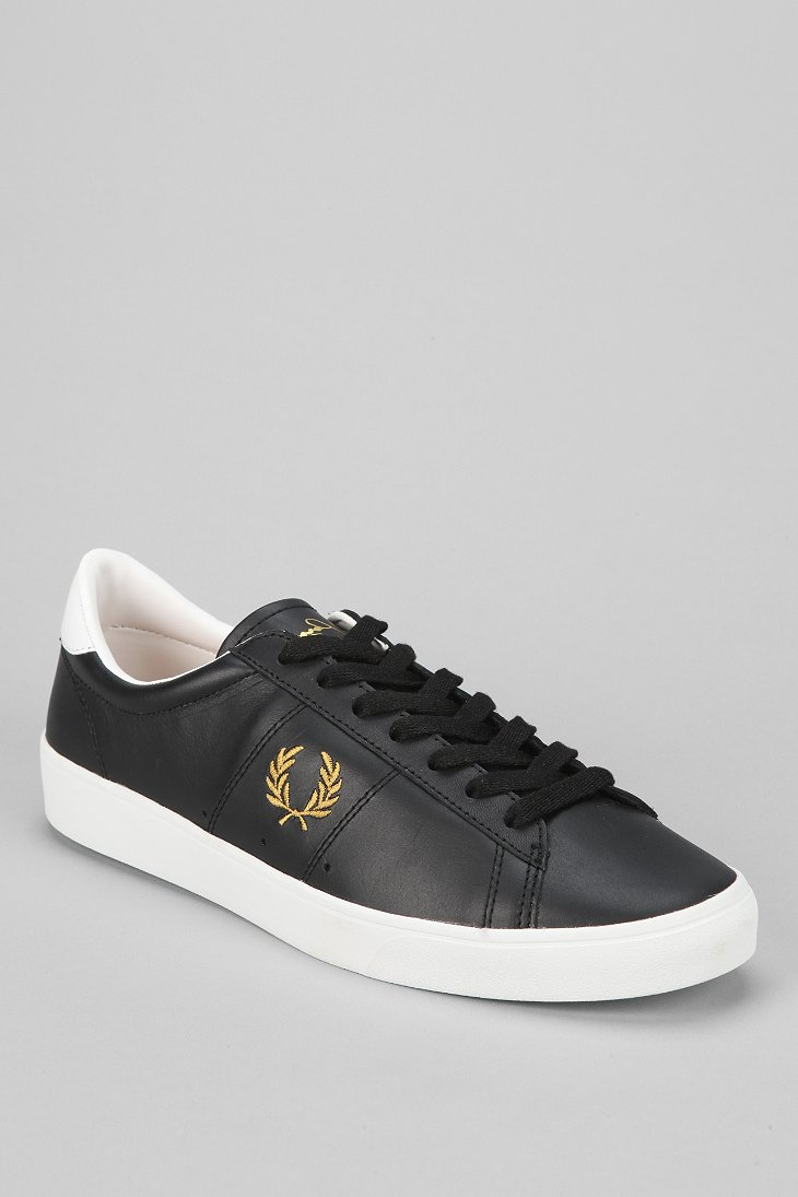 Fred Perry Spencer Leather Sneaker in Black for Men - Lyst