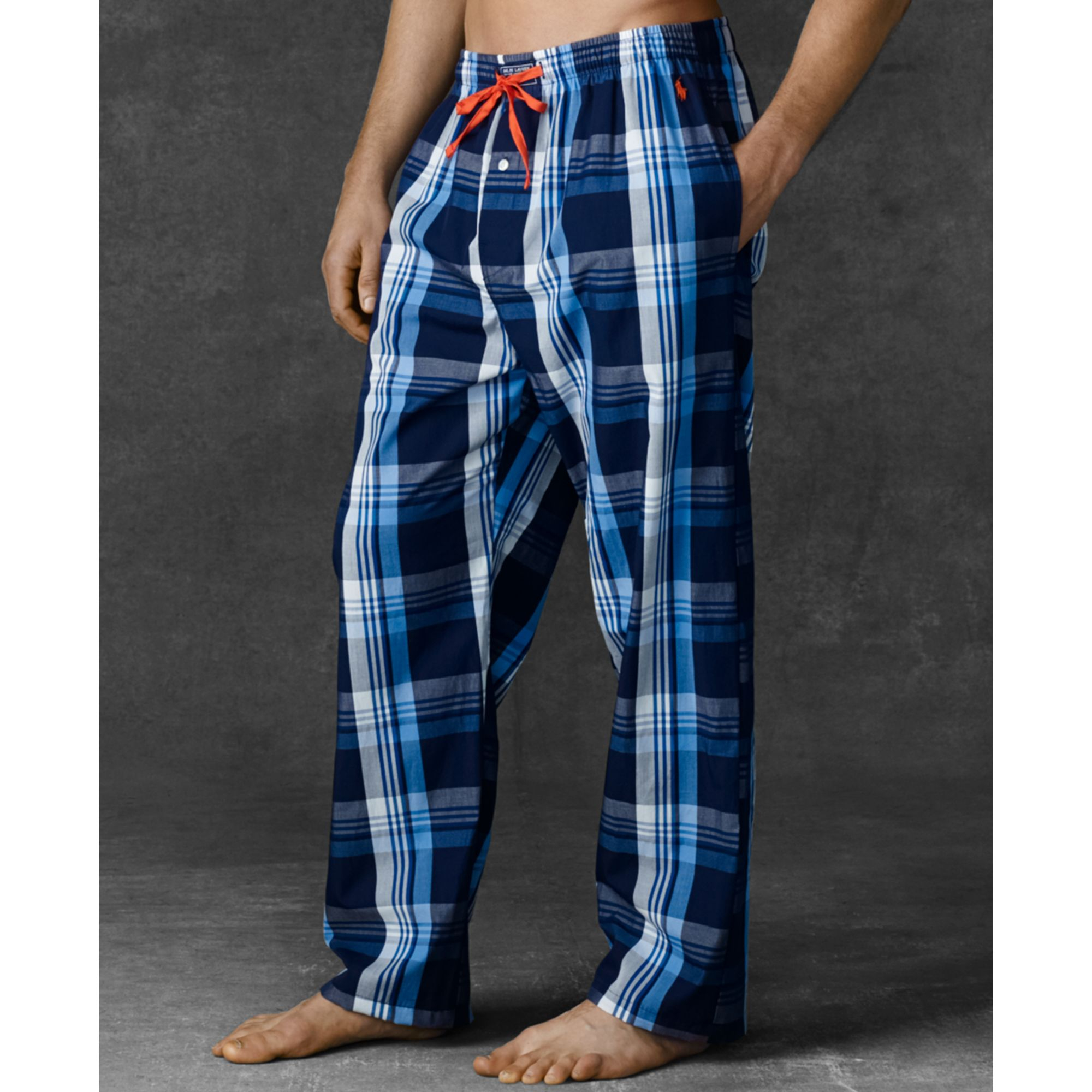 Ralph Lauren Polo Mens Plaid Woven Pajama Pants in Blue for Men (Sailor ...