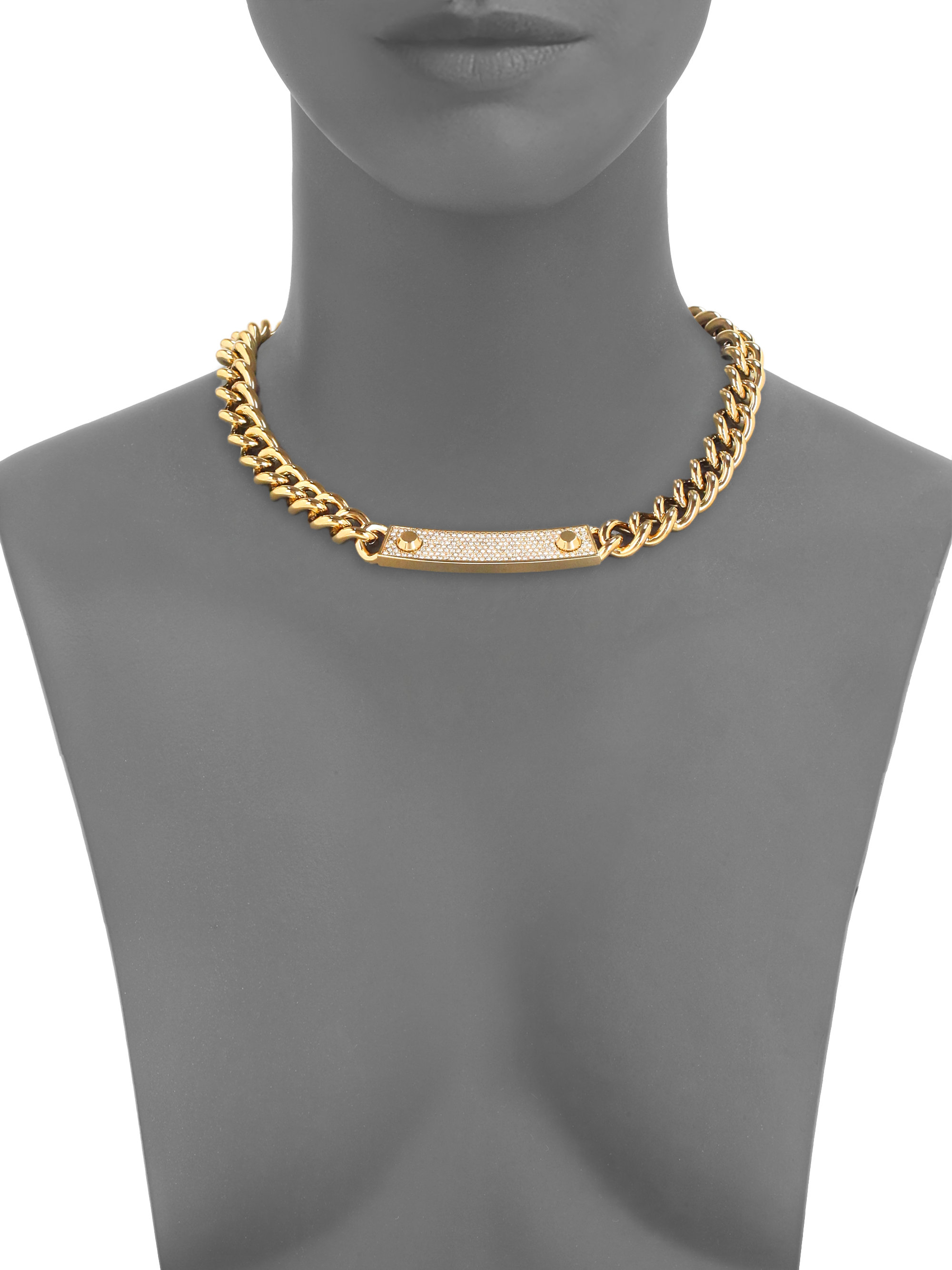 michael kors gold chain link necklace