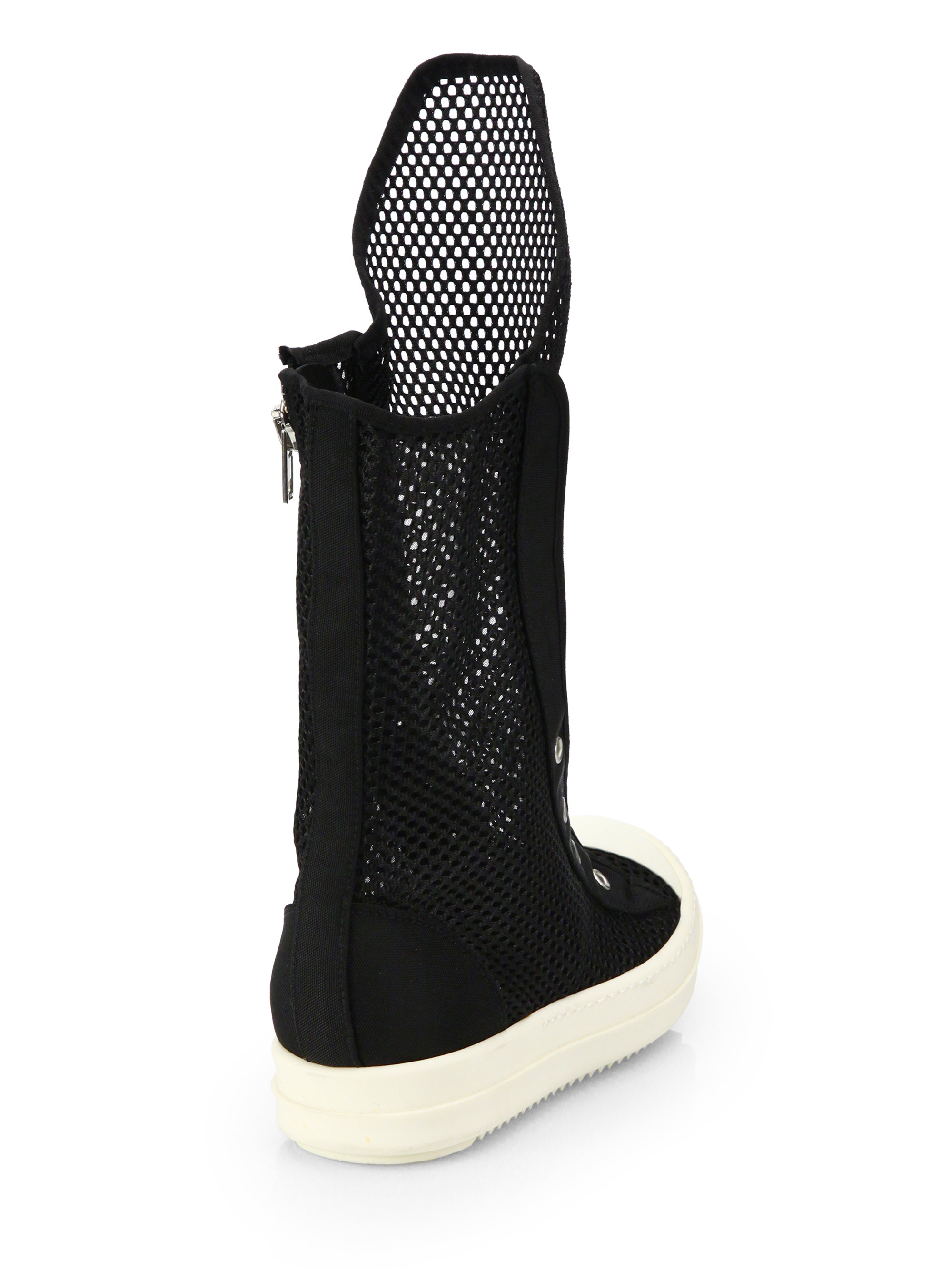 rick owens boots ramones drkshdw sneaker mesh midcalf mid calf shoes