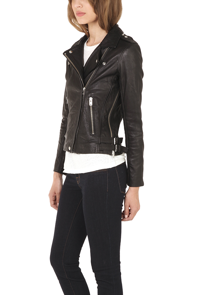 Iro Tara Leather Jacket Black In Lyst Gallery