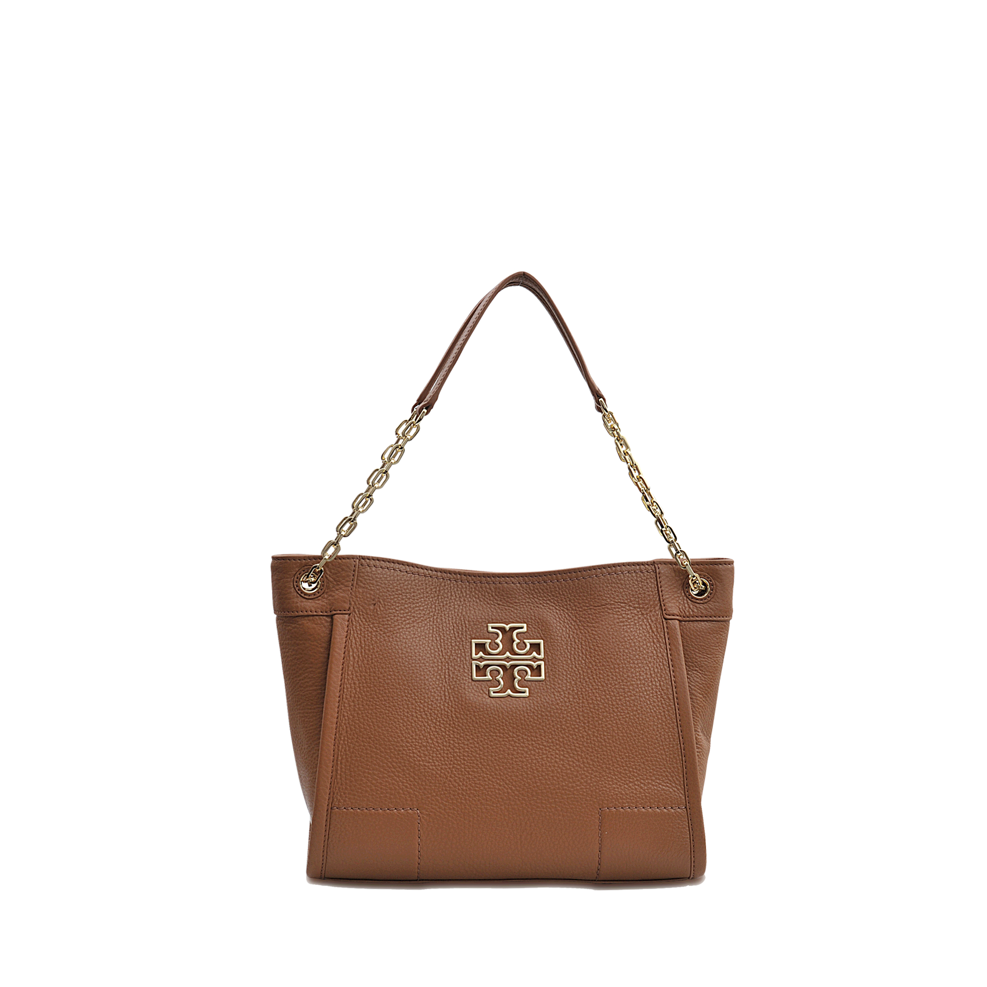 Tory Burch Britten Small Slouchy Tote in Brown | Lyst
