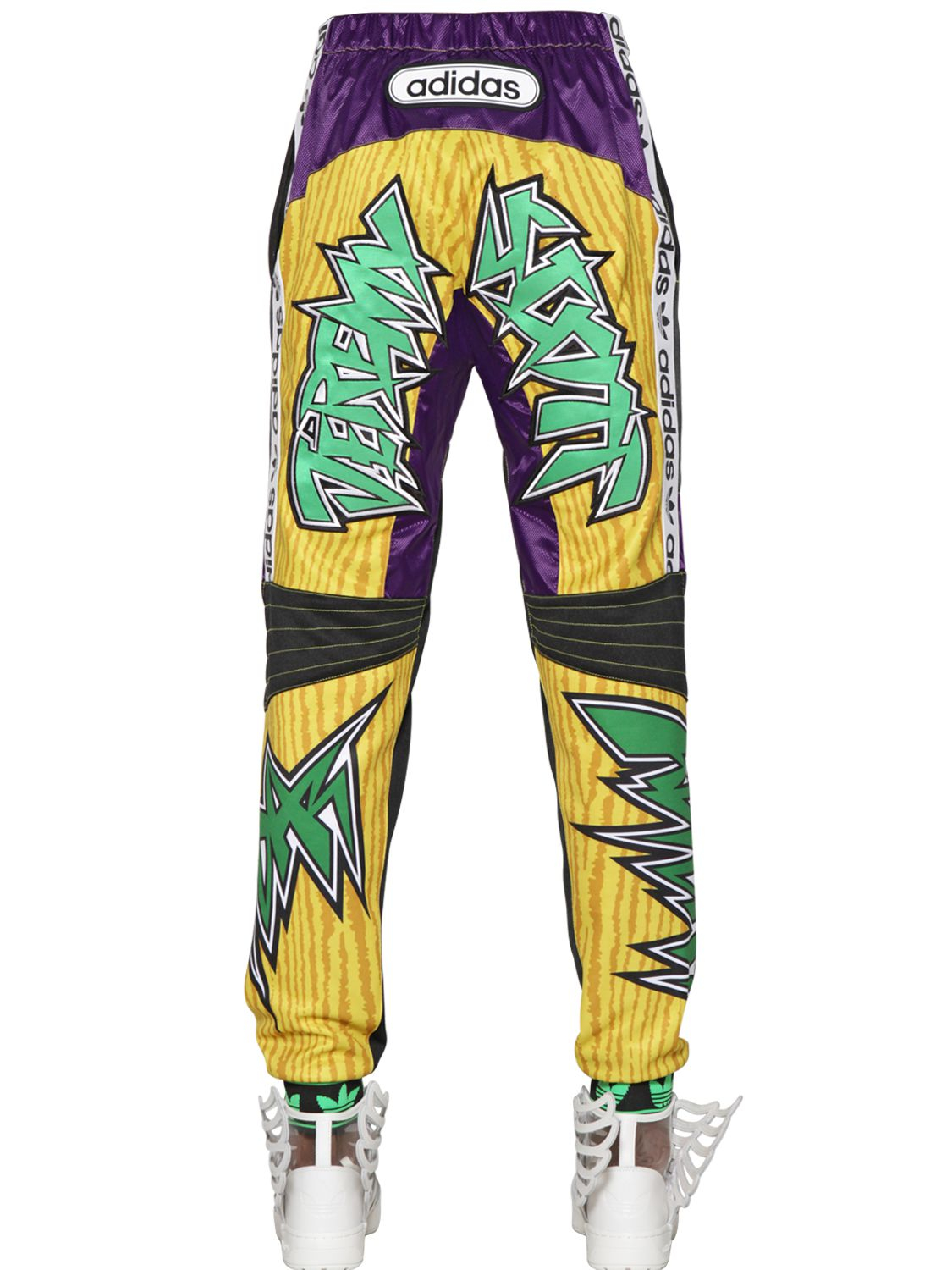 Jeremy Scott for adidas Motor Cross Embroidered Trousers in Yellow | Lyst