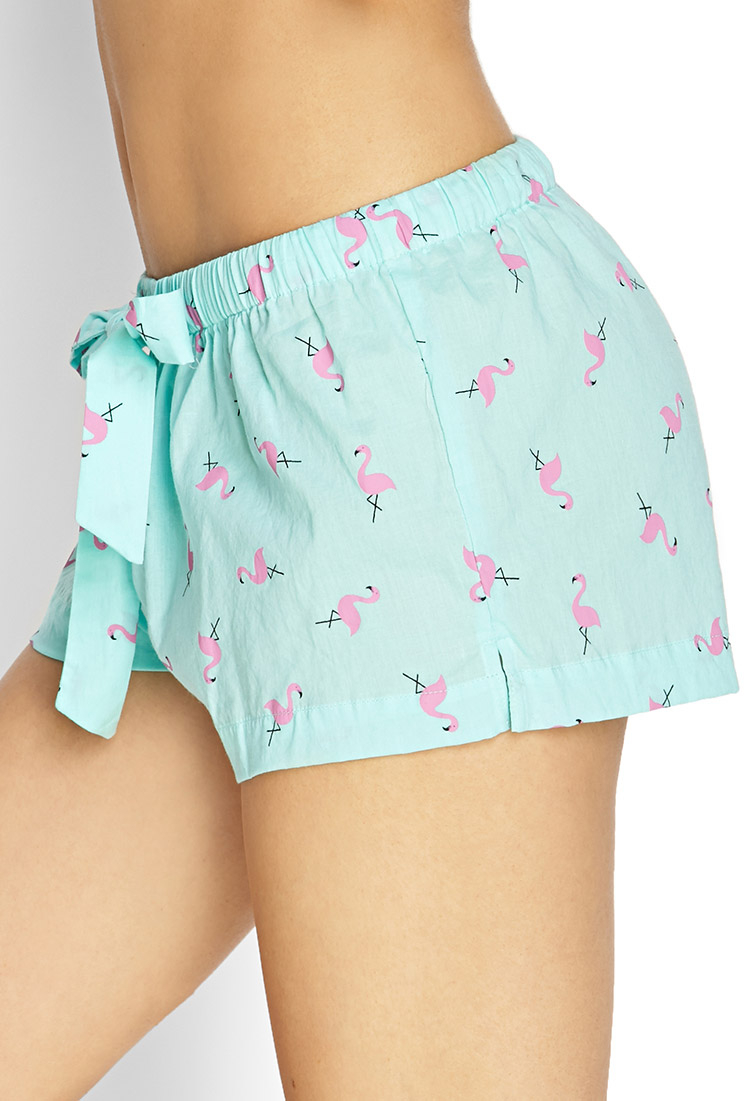 Forever 21 Flamingo Sleep Shorts in 