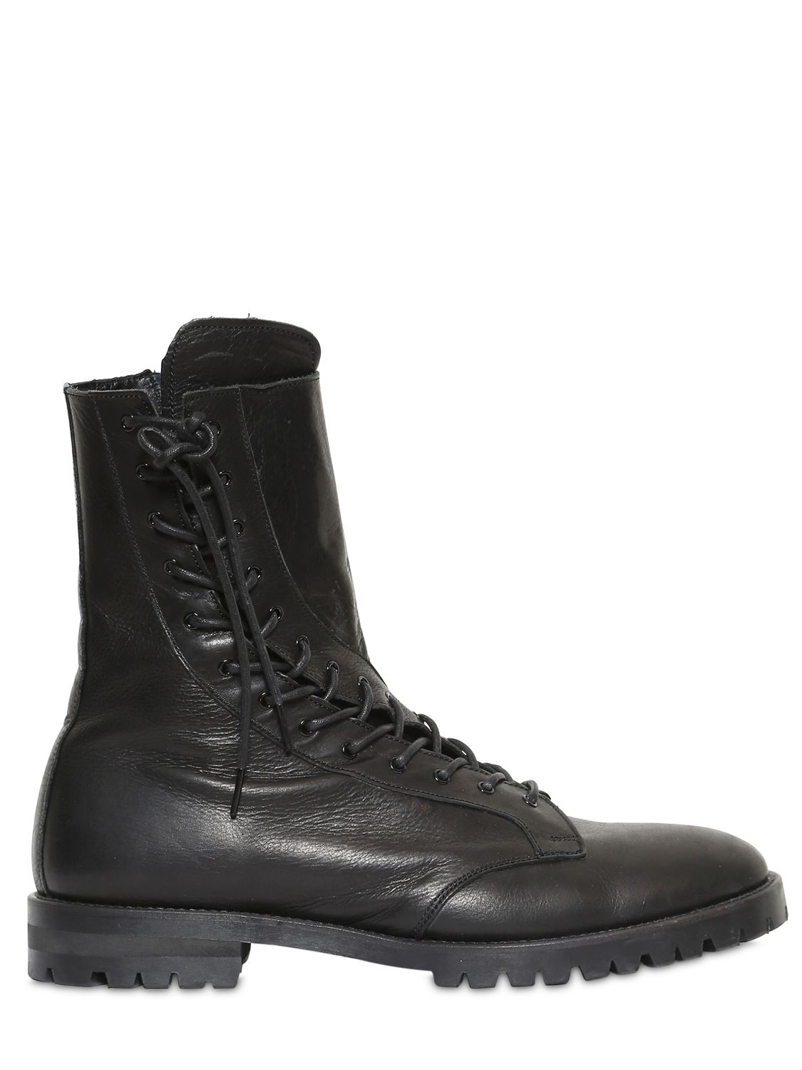 yohji yamamoto twist lace up boots