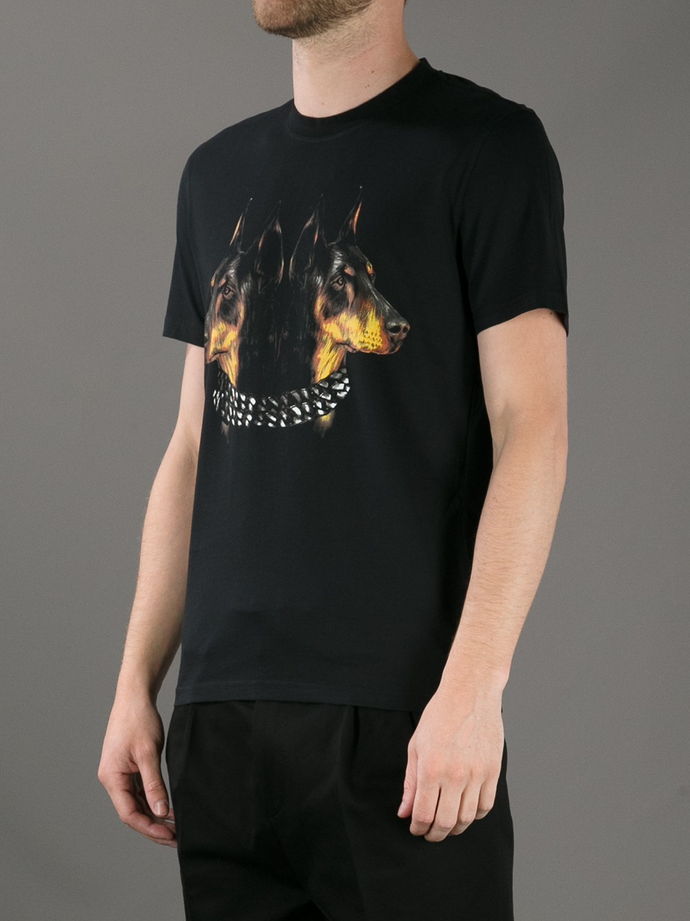 Givenchy Doberman Print Tshirt in Black for Men - Lyst